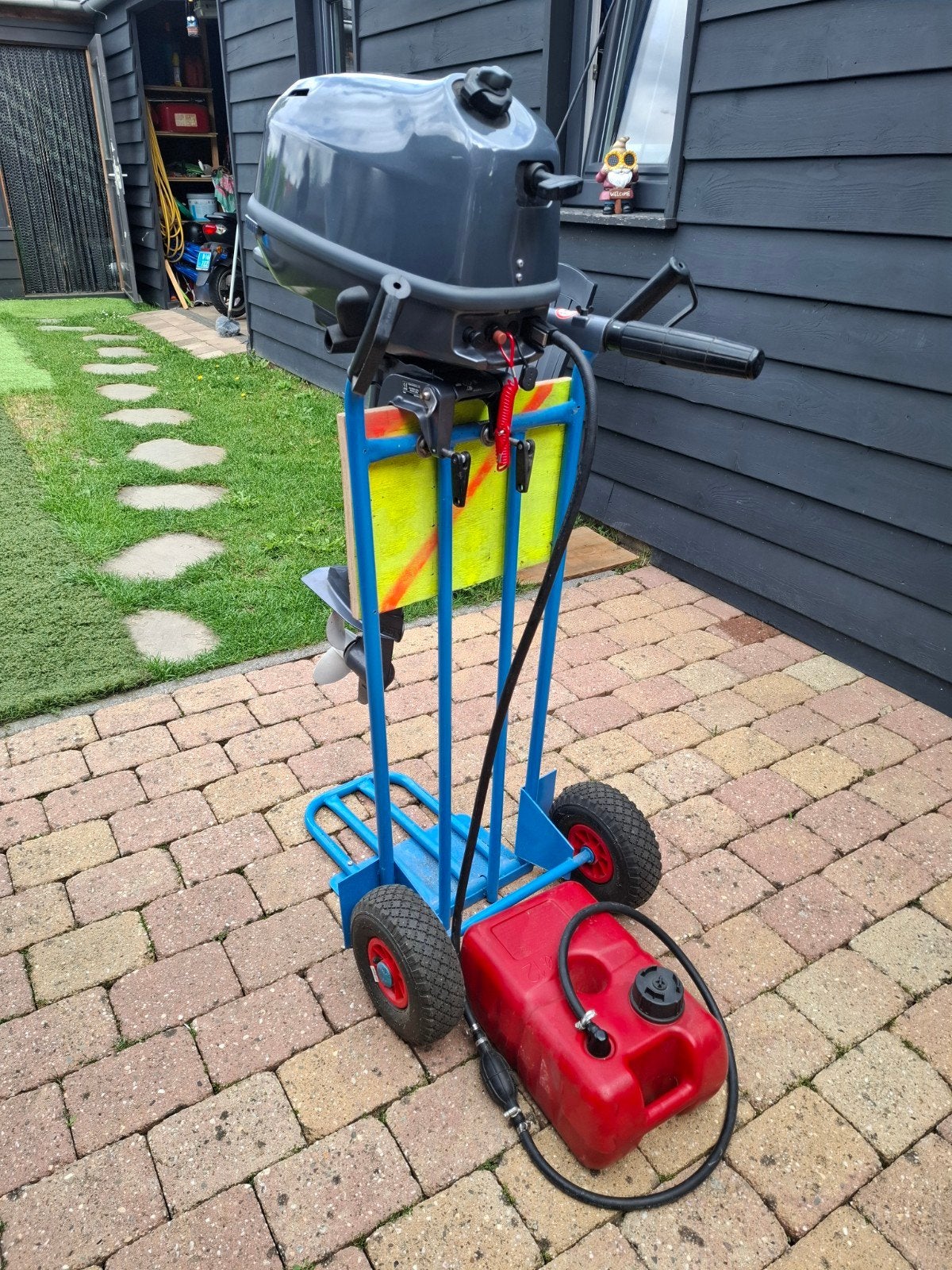 Yamaha 4 PK Four-Stroke ook boot trailer te koop, Watersport en Boten, Rubberboten, Gebruikt, Quicksilver, Hout, Inclusief motor