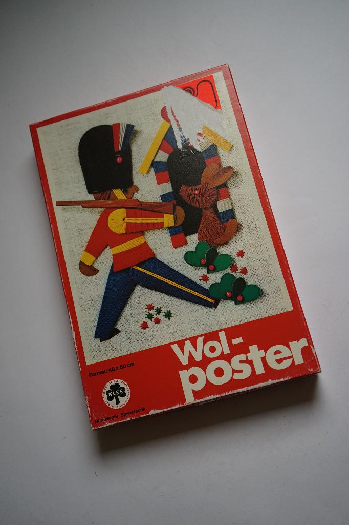 vintage wolposter borduurpakket klee wol vilt linnen soldaat, Ophalen of Verzenden, Nieuw, Handborduren, Borduurpakket