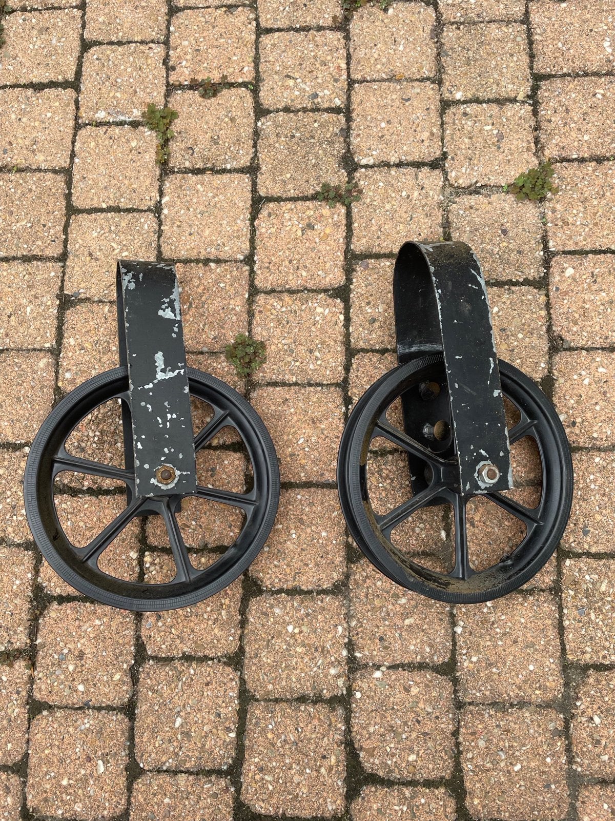 Stepwieltjes met montagebeugels voor zijmontage., Fietsen en Brommers, Ophalen, Gebruikt, Overige typen