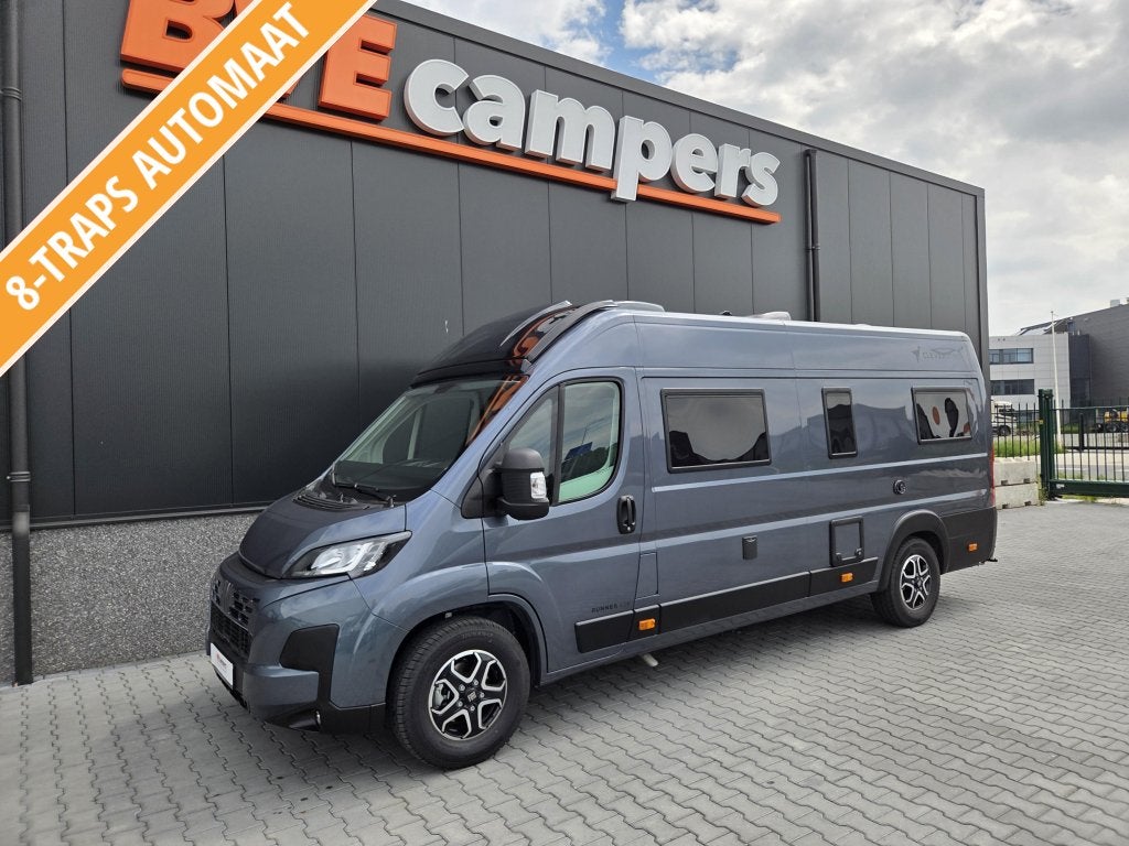 Clever Runner 640 Skyroof 180PK Busbiker, Buscamper of Camperbus, Verwarmde buitenspiegels, Fiat, Hordeur