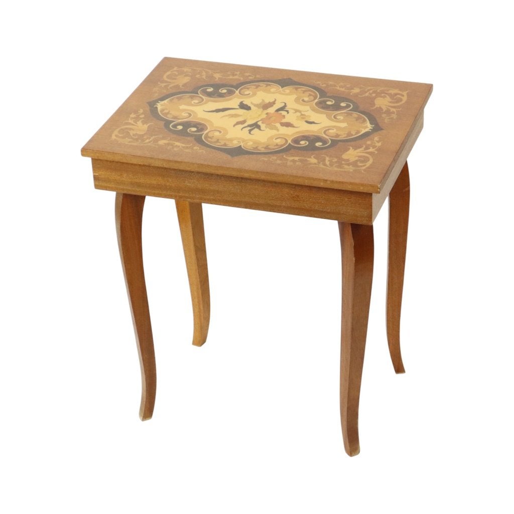 Italiaanse Muziekdoos Houten Tafeltje Sorrento Sankyo, Antiek en Kunst, Ophalen of Verzenden