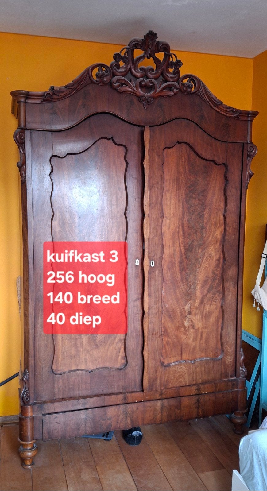 Antieke Kuifkast - 256x140x40 cm, Antiek en Kunst, Ophalen