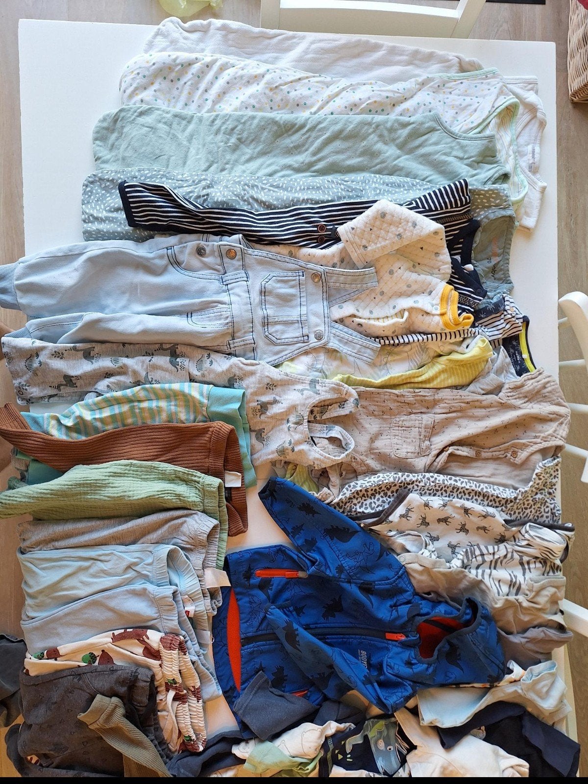 Shopper vol babykleding maat 62,68,74, Ophalen, Gebruikt, Diverse merken, Jongetje of Meisje