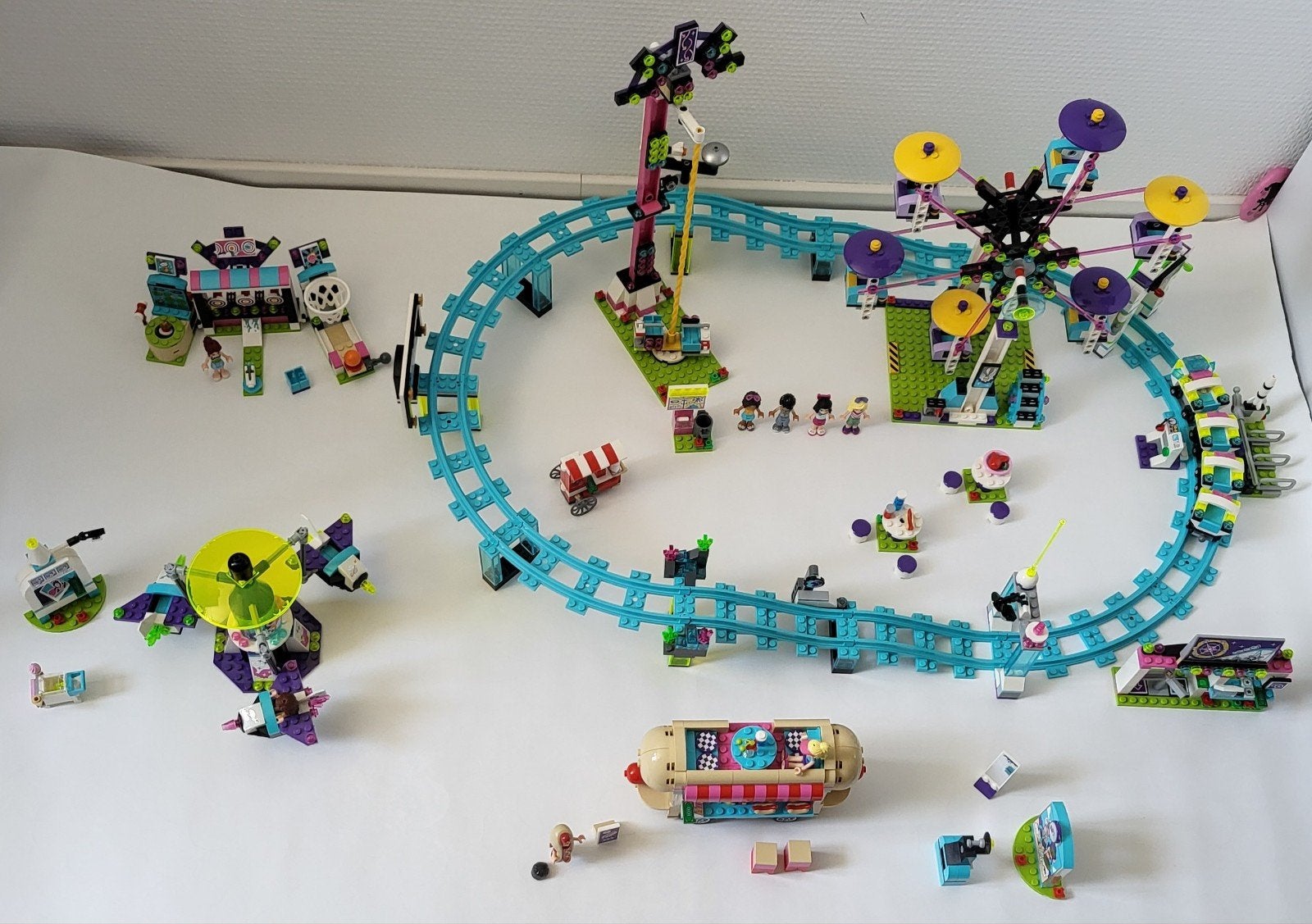 LEGO Friends kermis sets 41127 t/m 41130, Compleet, Lego, Friends, Ophalen of Verzenden
