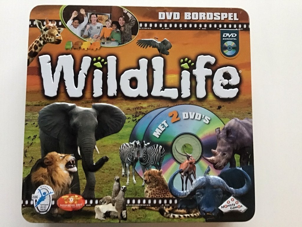 Wildlife DVD Bordspel - Safari in de Serengeti, Drie of vier spelers, Ophalen of Verzenden, Zo goed als nieuw, Identity Games