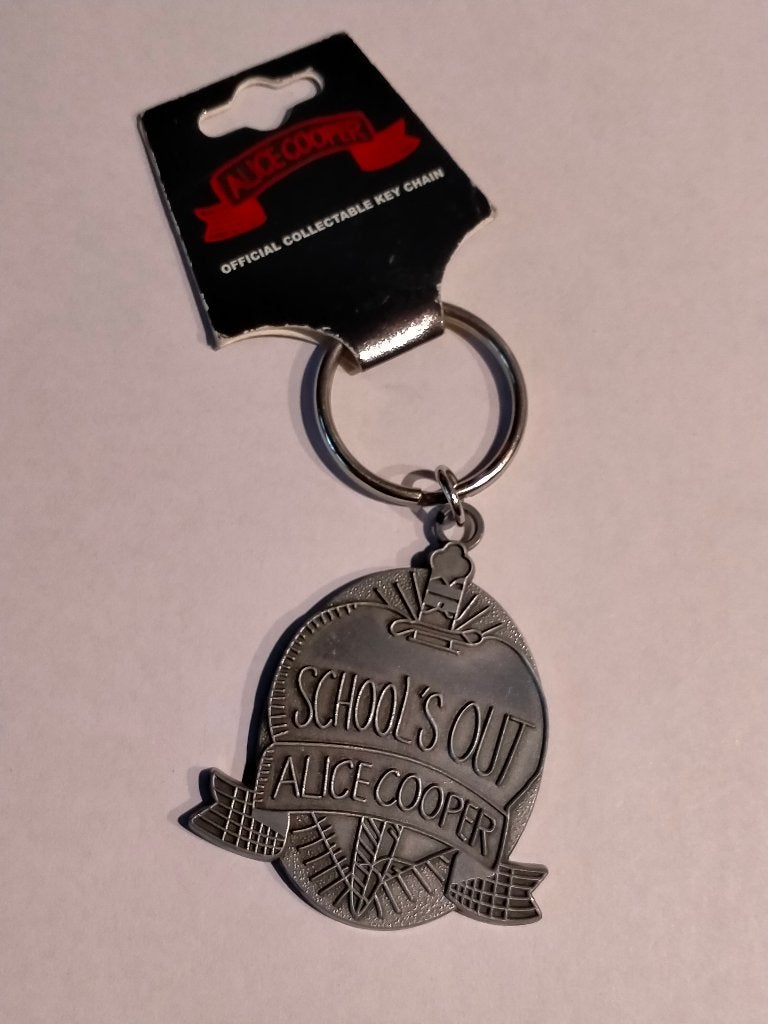 Alice Cooper school's out muziek rock sleutelhanger logo, Verzenden, Zo goed als nieuw