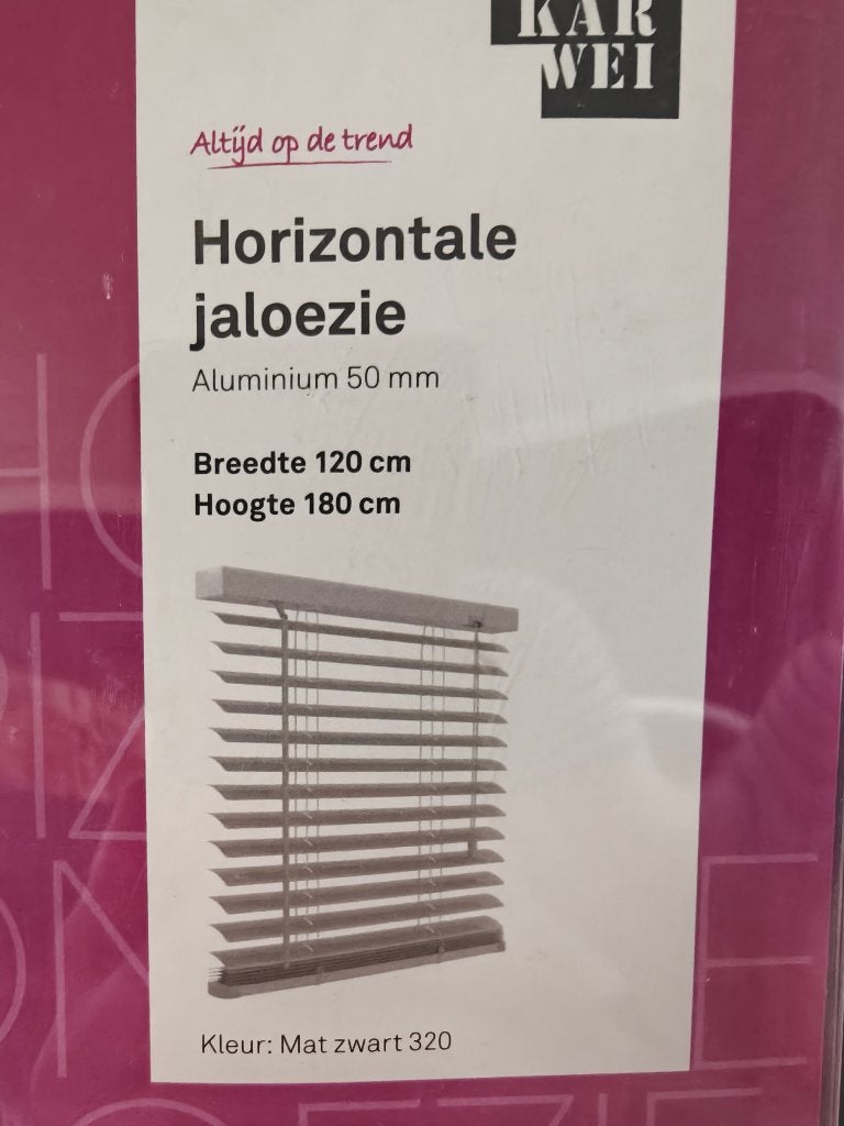 Jaloezieën zwart aluminium 120*180 2 stuks Karwei, Ophalen, Jaloezie, 120 cm, 180 cm