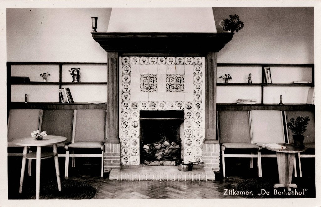 Zuidlaren – Zitkamer Berkenhof., Ophalen of Verzenden, 1940 tot 1960, Ongelopen, Drenthe