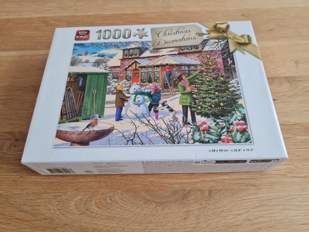 puzzel Christmas decorations, Ophalen of Verzenden, 500 t/m 1500 stukjes, Zo goed als nieuw