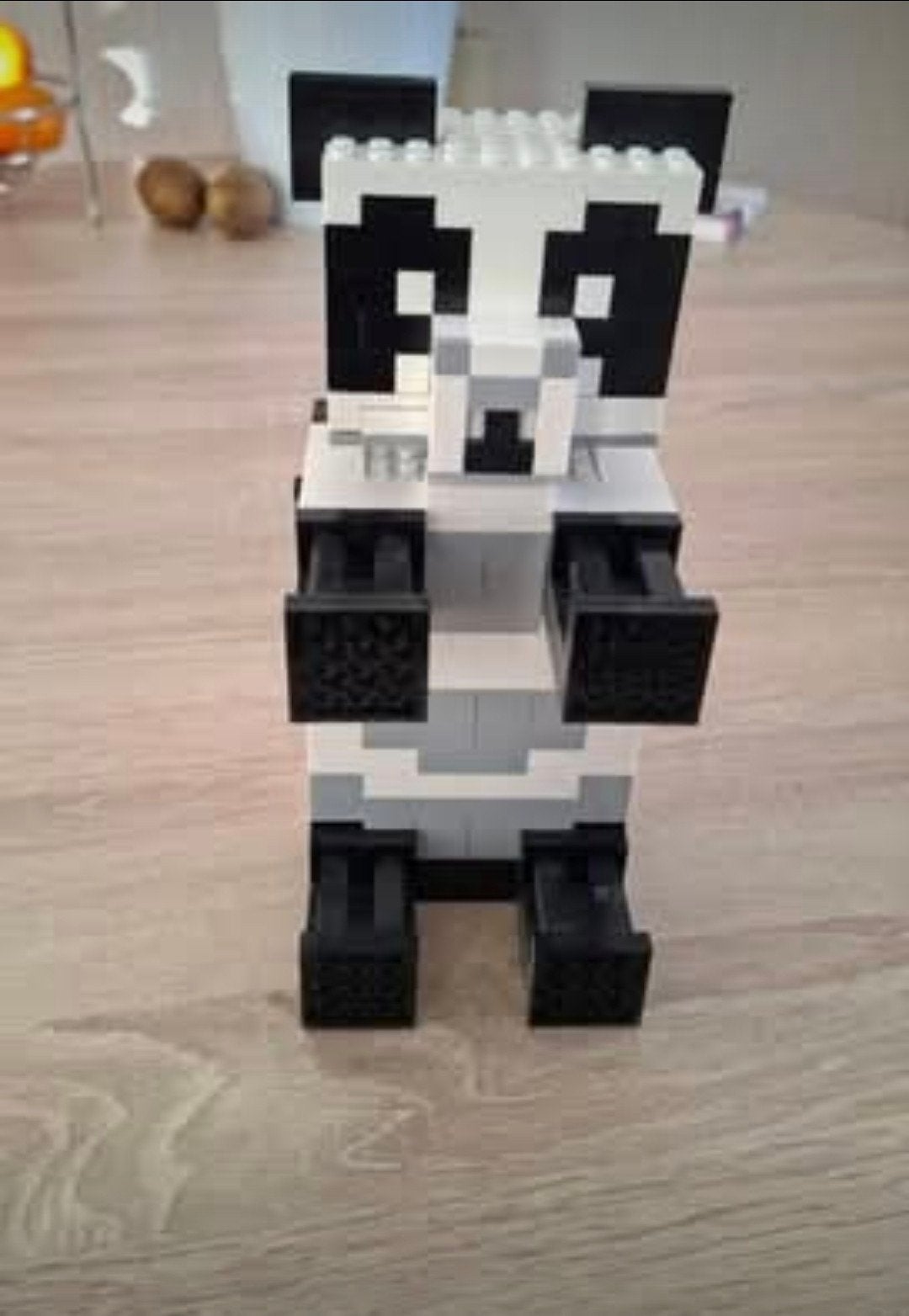 Unieke Handgemaakte LEGO Minecraft Panda Figuur, Ophalen of Verzenden, Zo goed als nieuw, Overige merken
