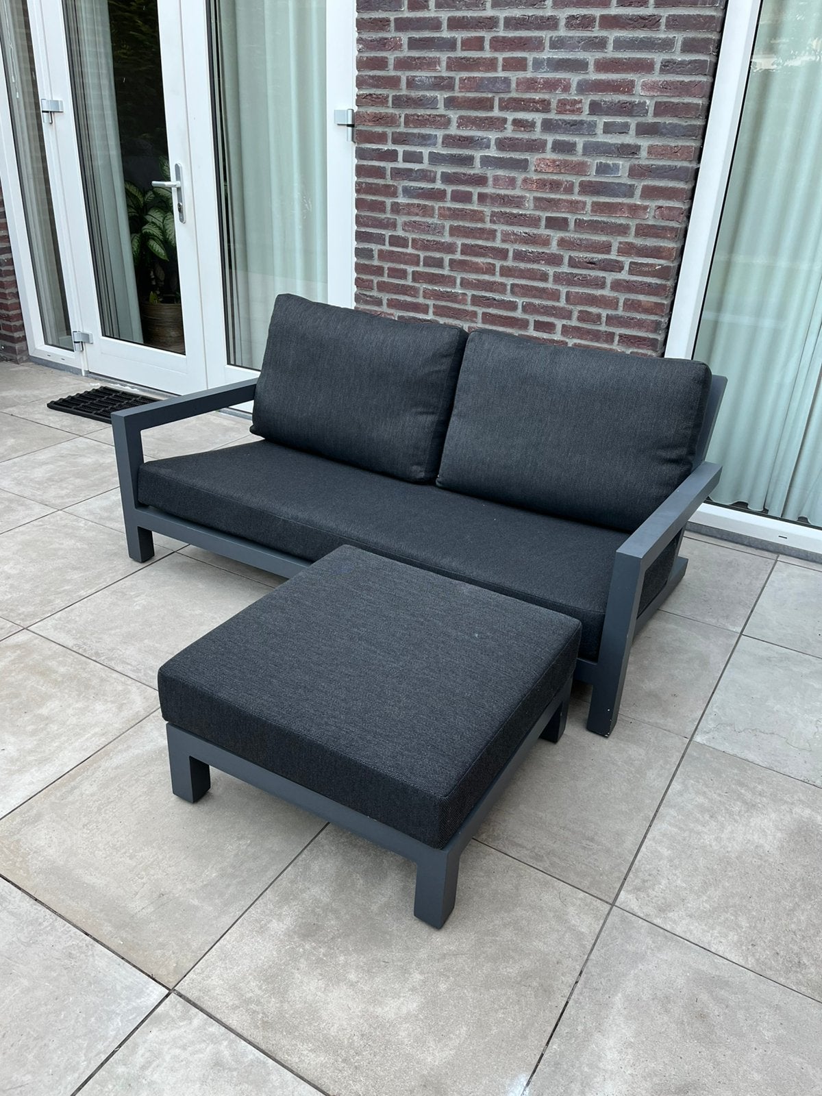 Loungebank block, Tuin en Terras, Gebruikt, Bank, Aluminium, Loungeset