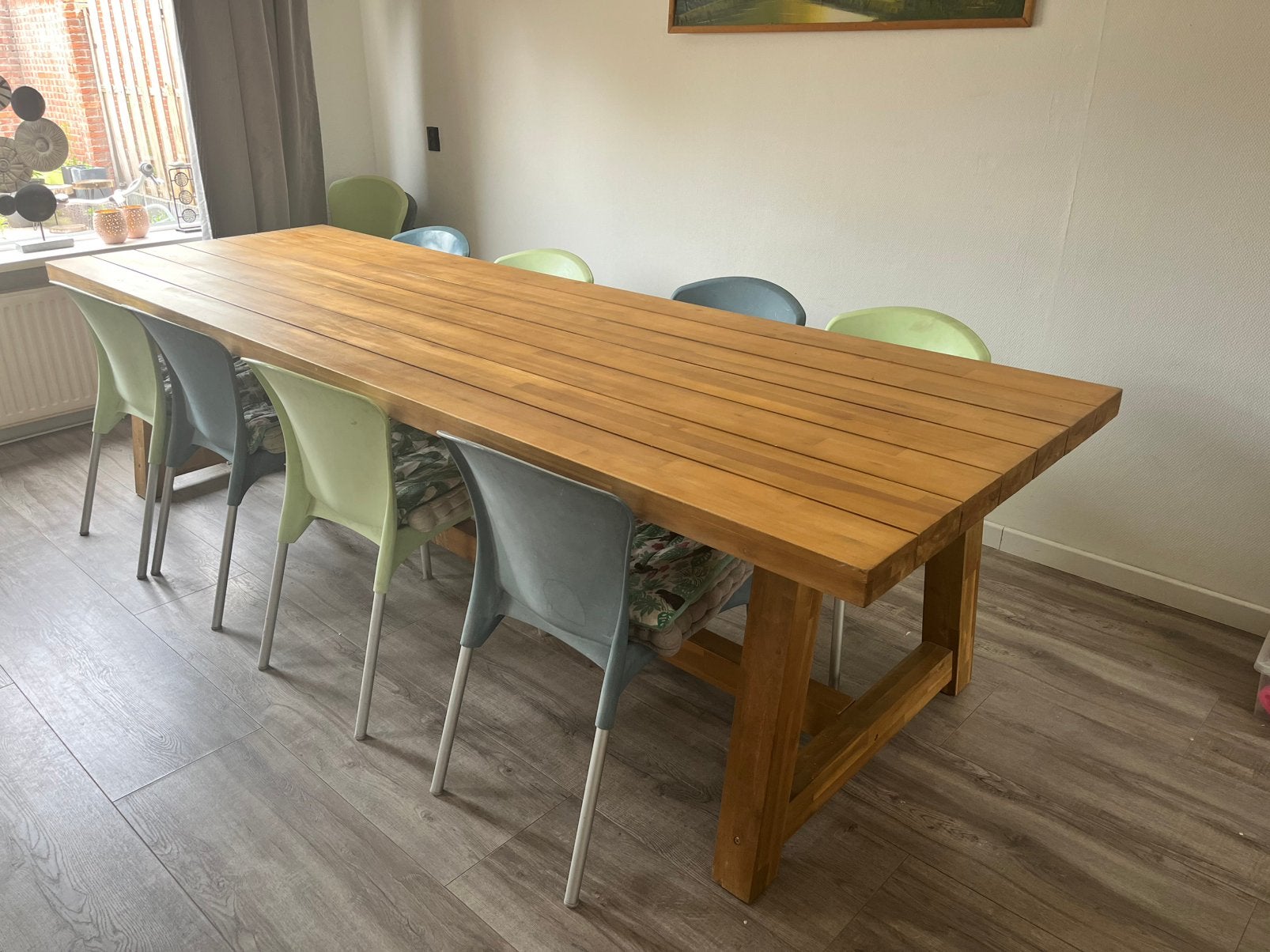 Tafel Lugo, ook als buitentafel 300x99,5 cm, Ophalen of Verzenden, Gebruikt, Rechthoekig, 200 cm of meer