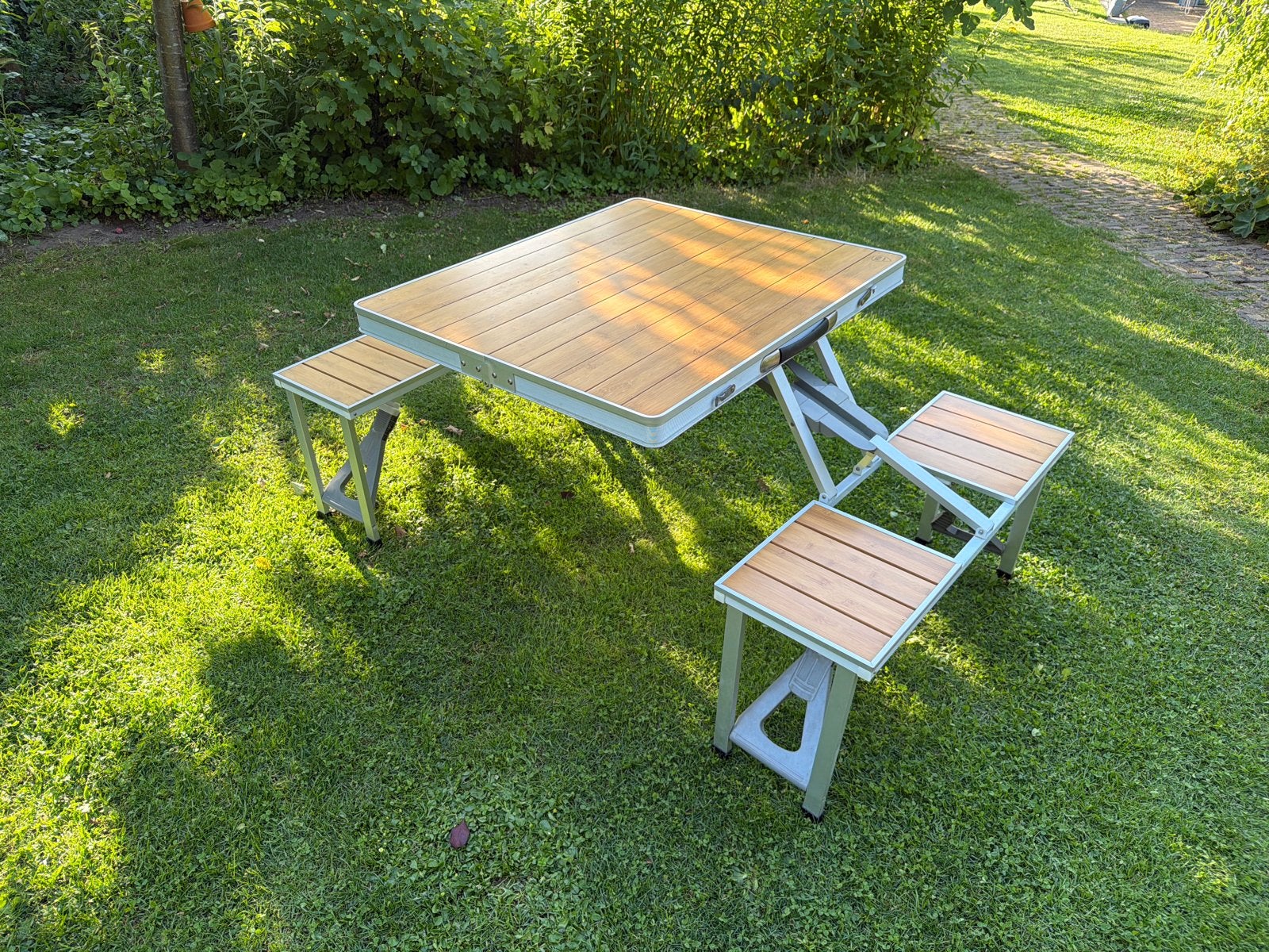 DEFA Europe Opvouwbare Campingtafel met Bankjes, Ophalen, Zo goed als nieuw, Campingtafel