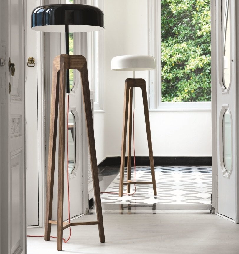 Set vloerlampen Club de Lumen "The Crescent" nieuw in doos, Hout, Zo goed als nieuw, 150 tot 200 cm, ART DECO