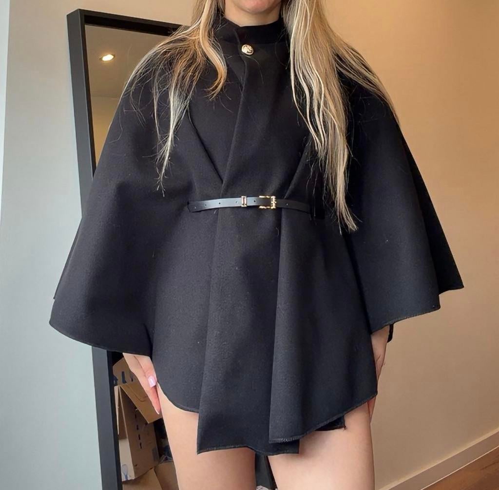 NIEUW ! PONCHO, Ophalen of Verzenden, Nieuw, Maat 38/40 (M), Zwart
