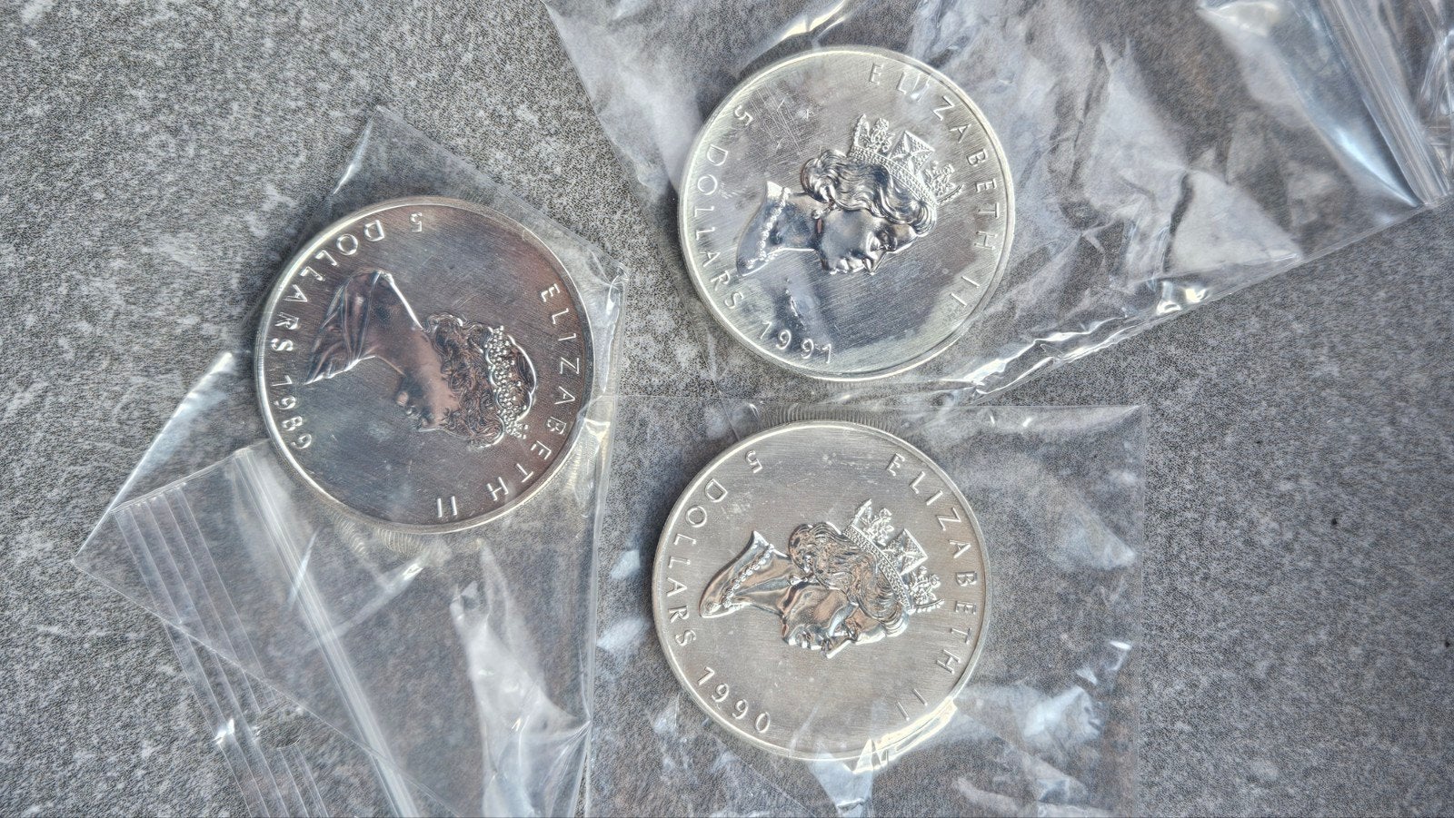 set maple leaf oude jaren, Ophalen of Verzenden, Overige waardes, Zilver