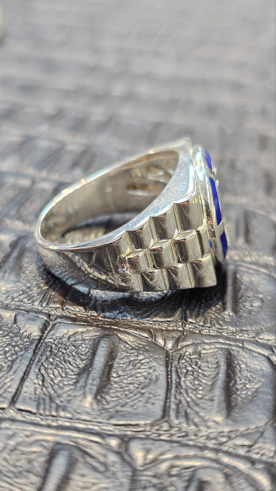 Prachtige zilver kroon ring, Heer, Nieuw, Ophalen of Verzenden, Zilver
