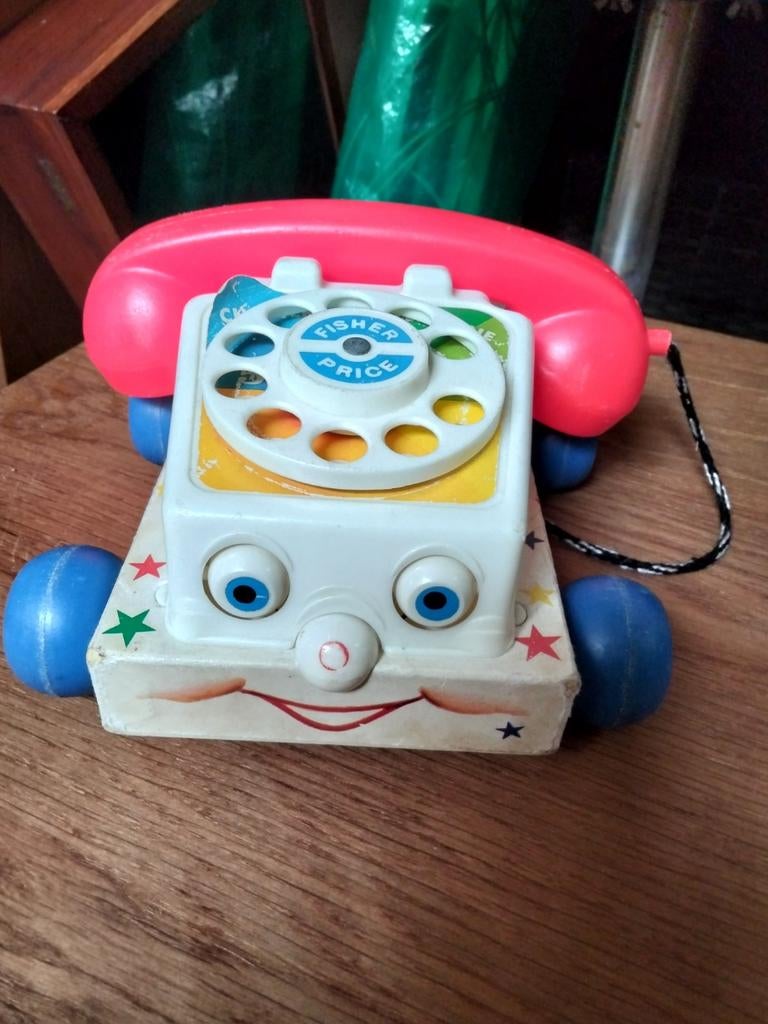 Fisher price retro telefoon 1961, Kinderen en Baby's, Speelgoed | Fisher-Price, Ophalen of Verzenden, Gebruikt, Duw- of Trekspeelgoed