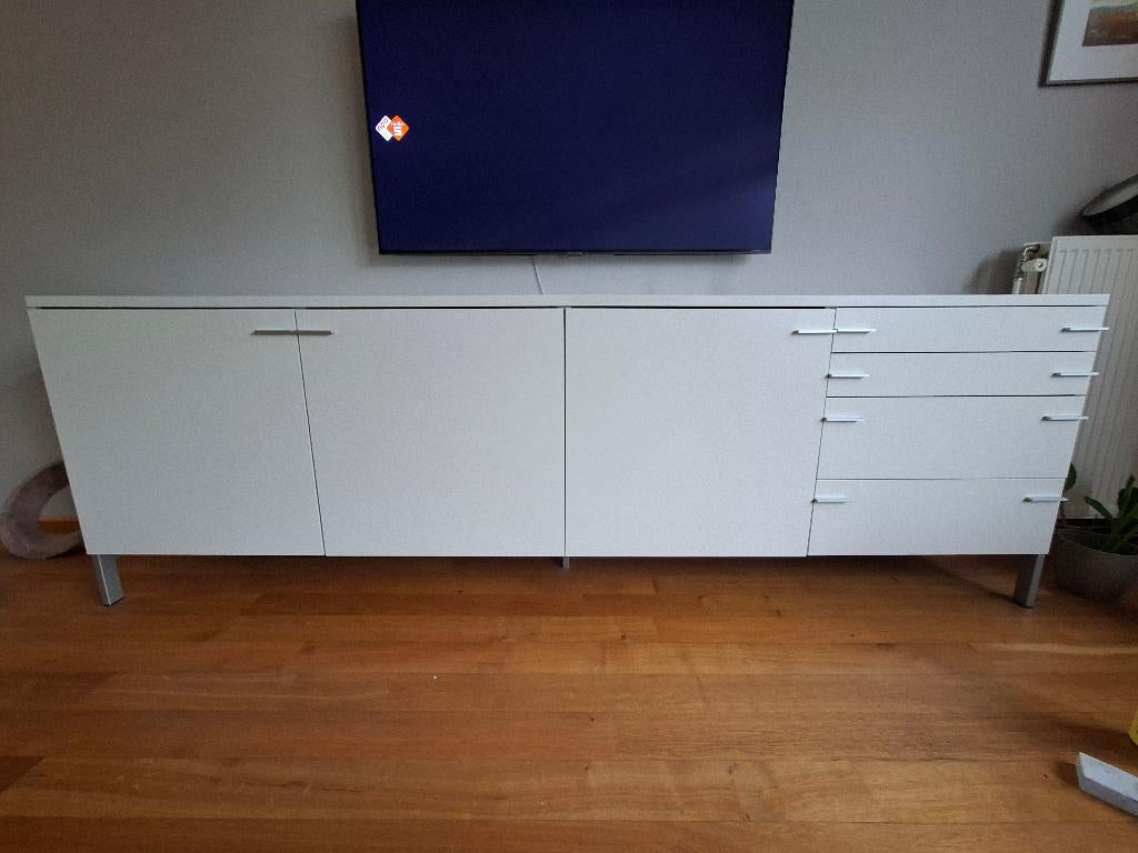 2 x witte strak modern pastoe kast, Huis en Inrichting, Kasten | Wandmeubels, Ophalen, Minder dan 150 cm, Minder dan 100 cm, Overige houtsoorten