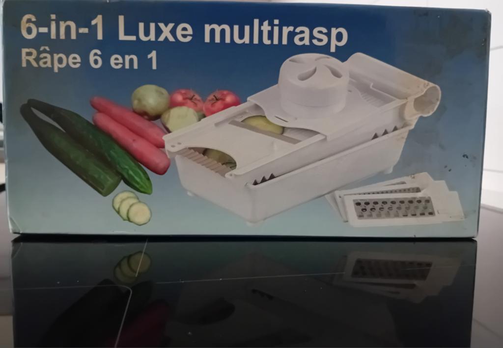Groentesnijder 6-in-1 Groentesnijder met een Opvangbak, Ophalen, Nieuw, Wit