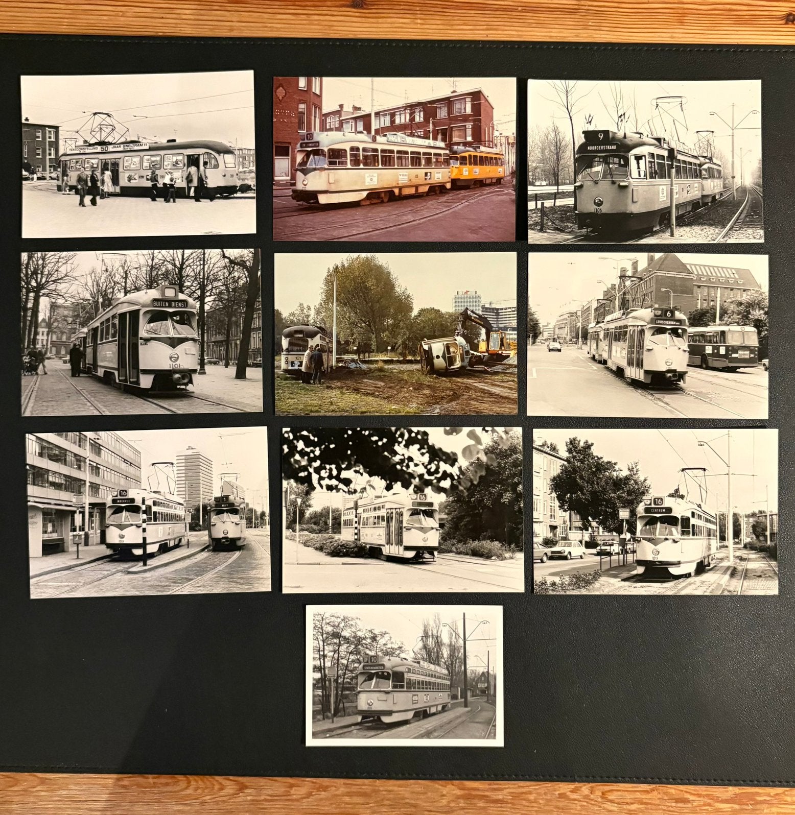 10 foto’s PCC-trams HTM (jaren 70) (1), Ophalen of Verzenden, Gebruikt, Tram