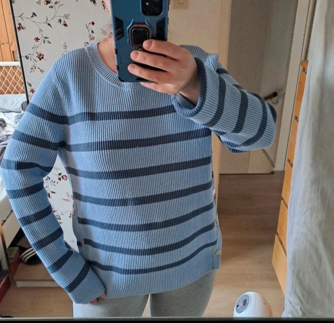 Trui Claudia Straeter, Blauw, Maat 42/44 (L), Ophalen of Verzenden, Zo goed als nieuw