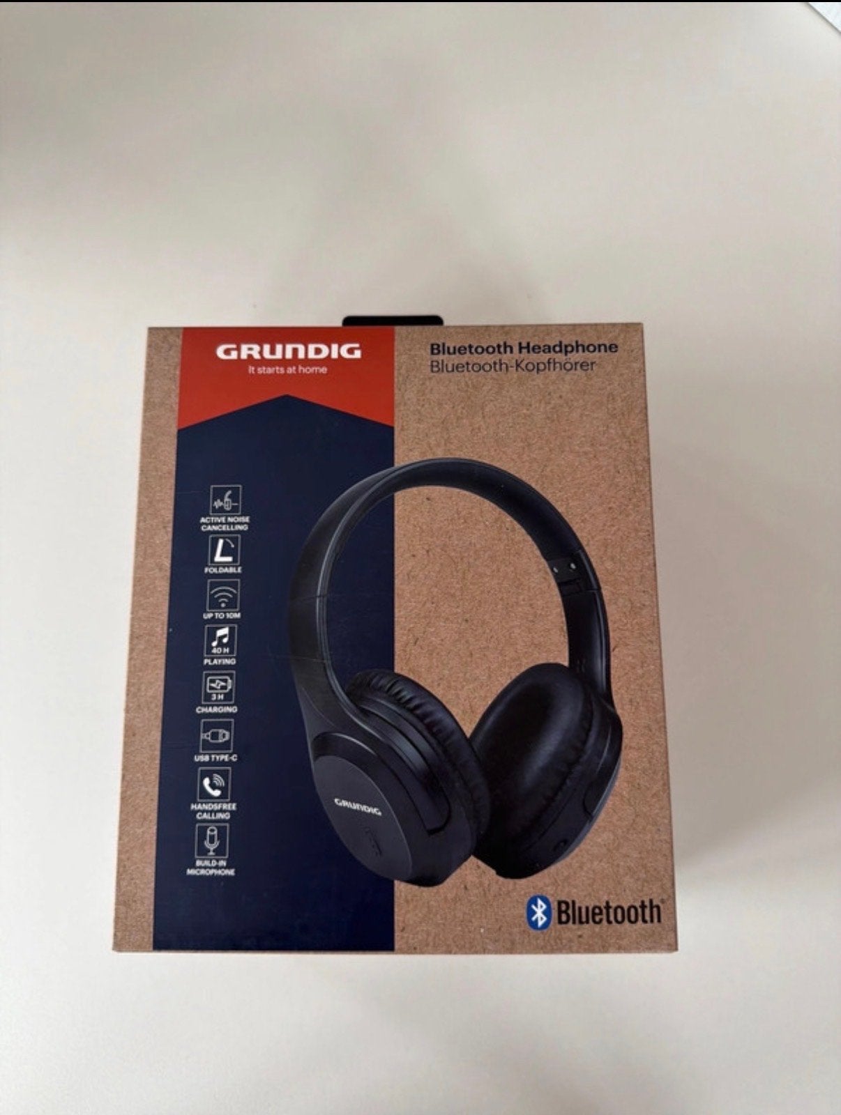Grundig Bluetooth Koptelefoon met Noise Cancelling, Overige merken, Bluetooth, Ophalen of Verzenden, Zo goed als nieuw
