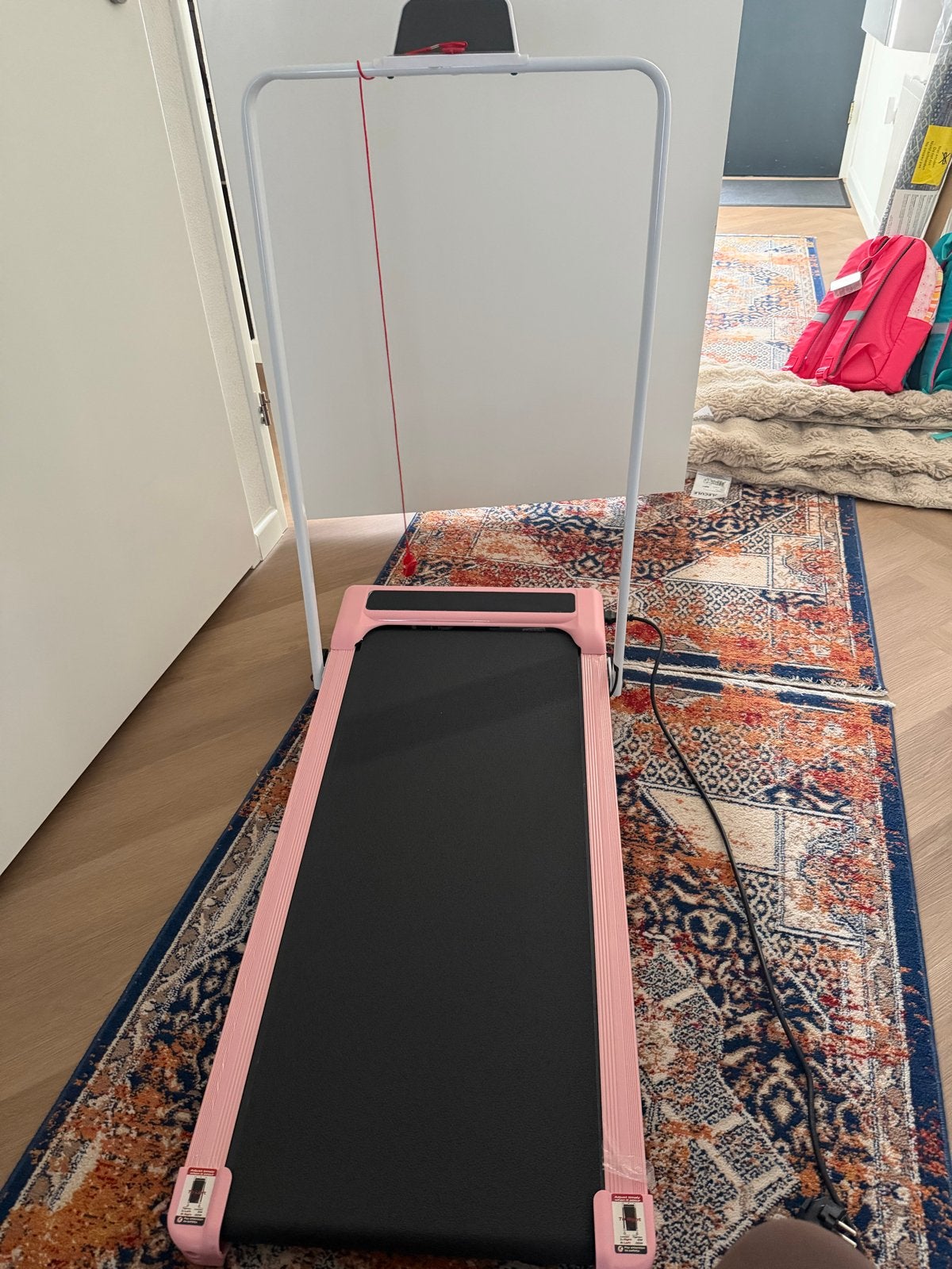 Homefitnesscode loopband met helling optie + mat, Ophalen, Zo goed als nieuw, Metaal, Loopband