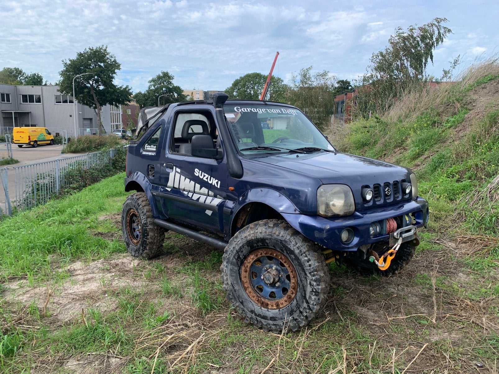 Suzuki Jimny 1.3 Cabrio 4WD 2000 Blauw, 40 €/maand, 4 cilinders, Handgeschakeld, Vierwielaandrijving