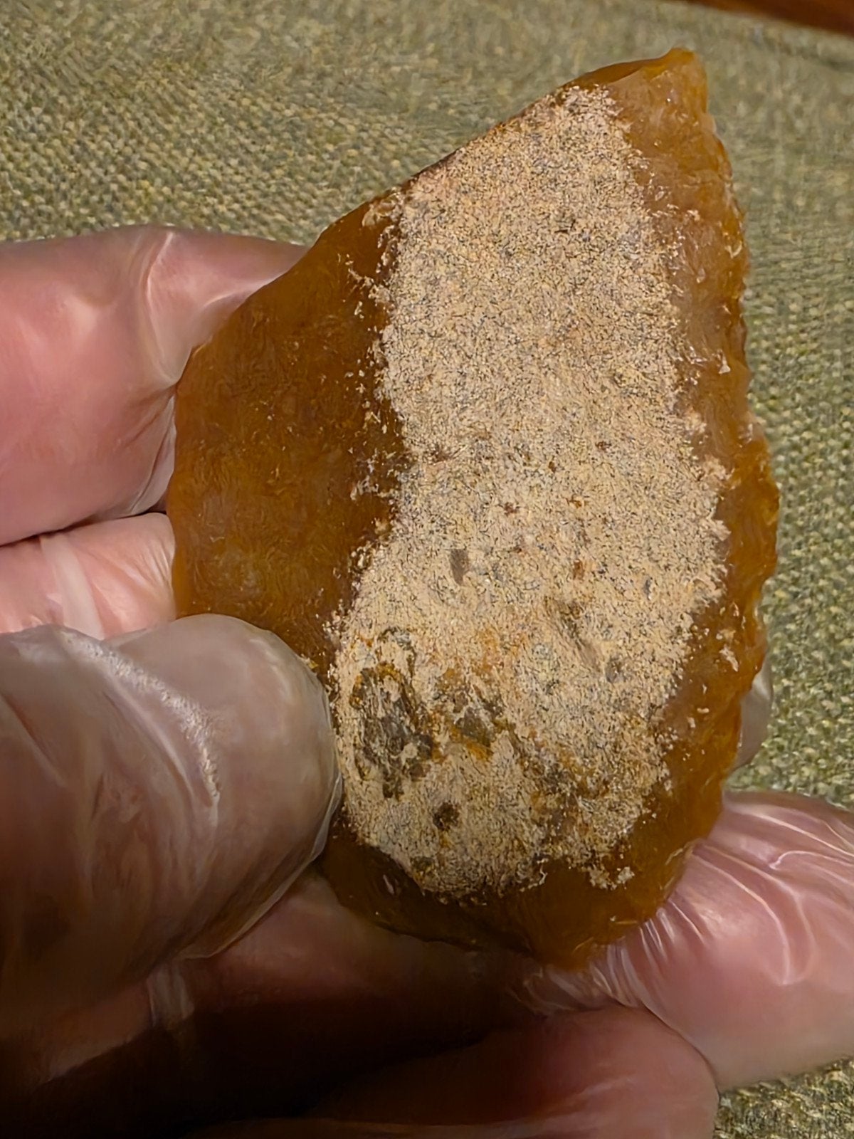 Zeldzame prehistorische vuistbijl (biface), Ophalen of Verzenden, Gebruikt