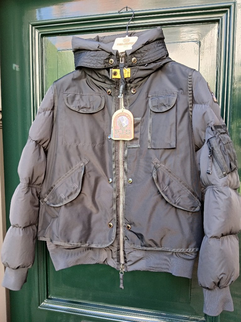 Parajumper carrier-Hooded Bomber heren Zwart Maat M, Kleding | Heren, Jassen | Winter, Maat 48/50 (M), Zwart, Parajumpers, Ophalen of Verzenden