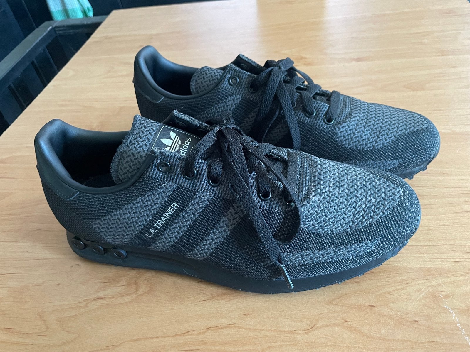 Adidas LA Trainer sneakers - Zwart - 42.5, Ophalen of Verzenden, Zo goed als nieuw, Zwart, Sneakers of Gympen
