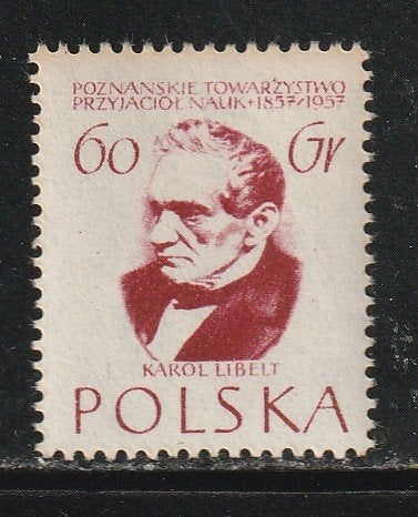 Polen 1957 - Karol Libelt - Ontdekker, Ophalen, Polen, Postfris