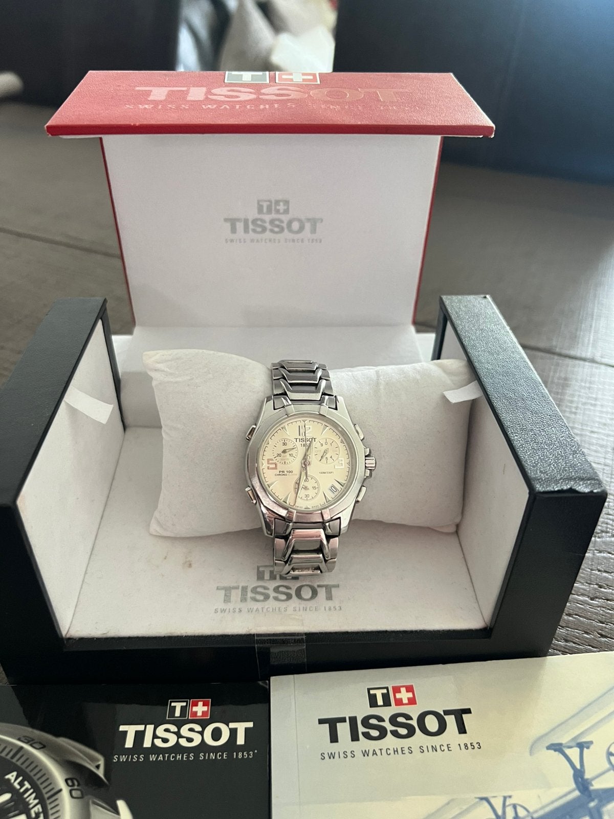 Te koop Tissot horloge, Ophalen, Zo goed als nieuw, Staal, Overige merken