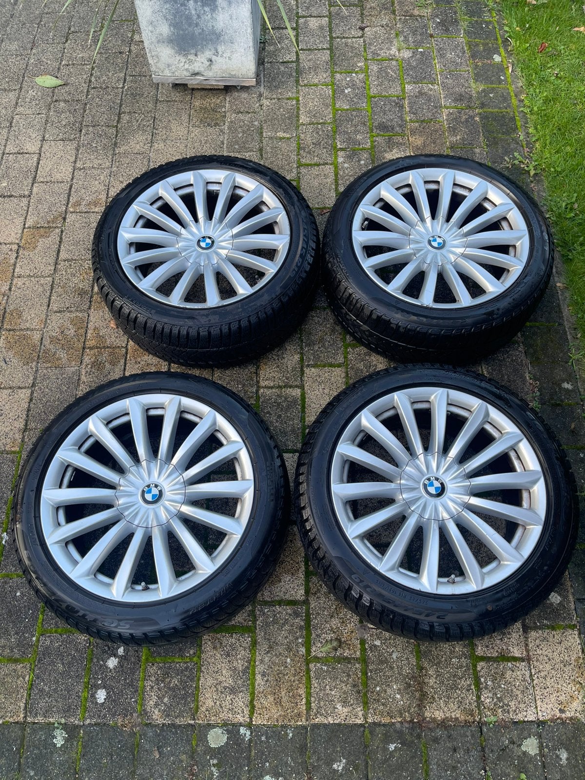 BMW 7-serie G11 originele velgen 19 inch met winterbanden, 245 mm, Banden en Velgen, Winterbanden, Ophalen