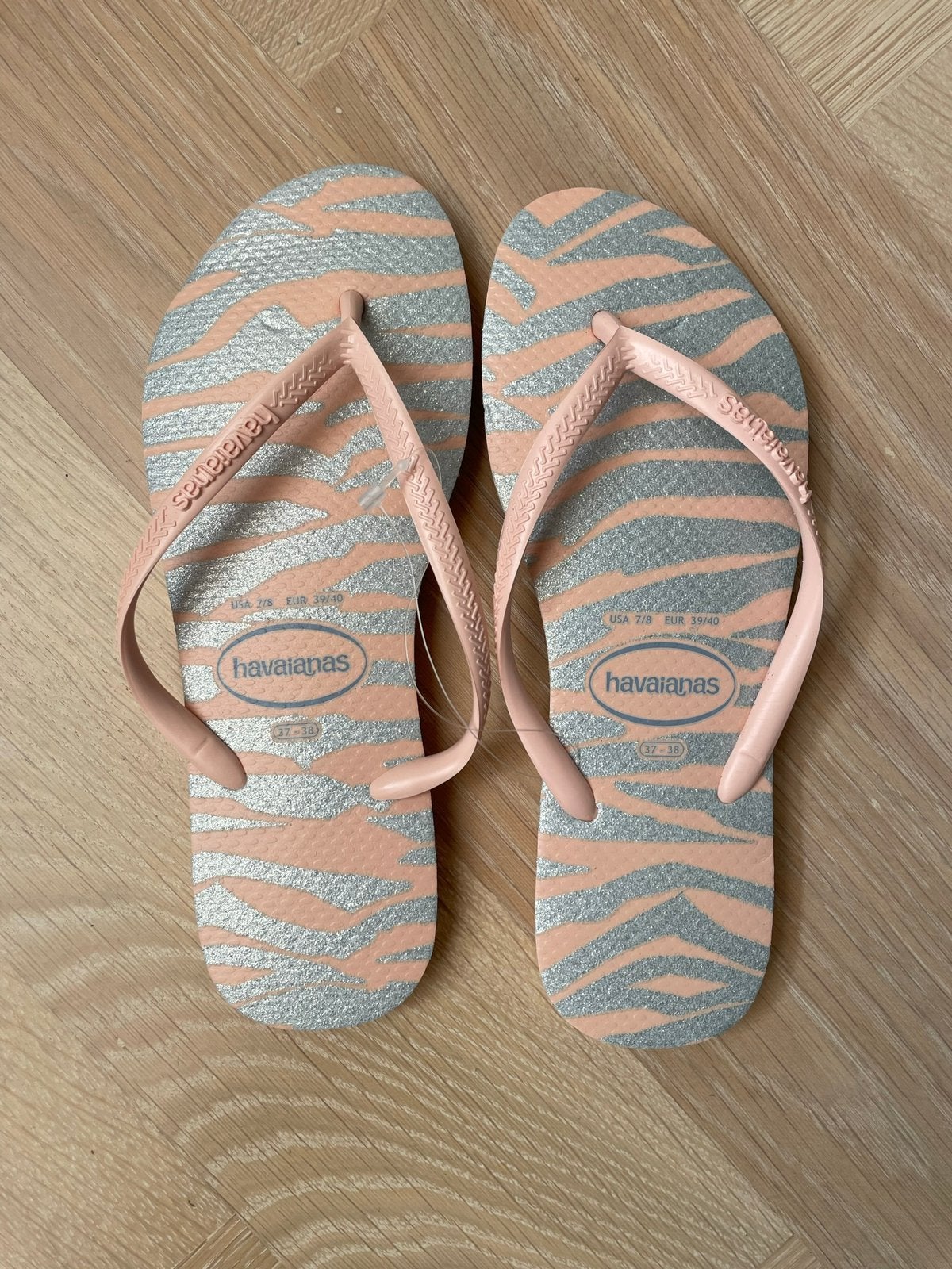 NIEUW: Havaianas Slim Animals Glitter FC Rosa Ballet maat 37, Slippers, Nieuw, Ophalen of Verzenden, Roze