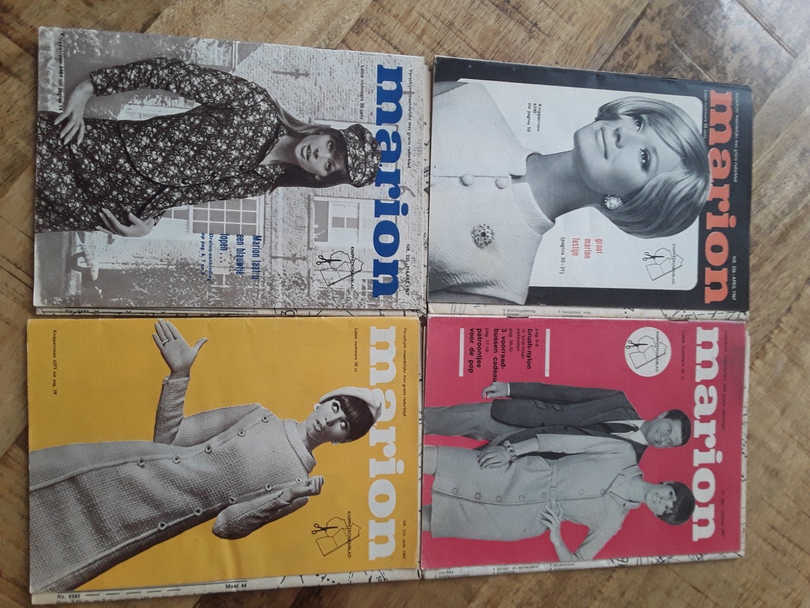 4x Marion tijdschriften uit 1967 - Vintage mode, Boeken, Ophalen, Gelezen, Damesbladen