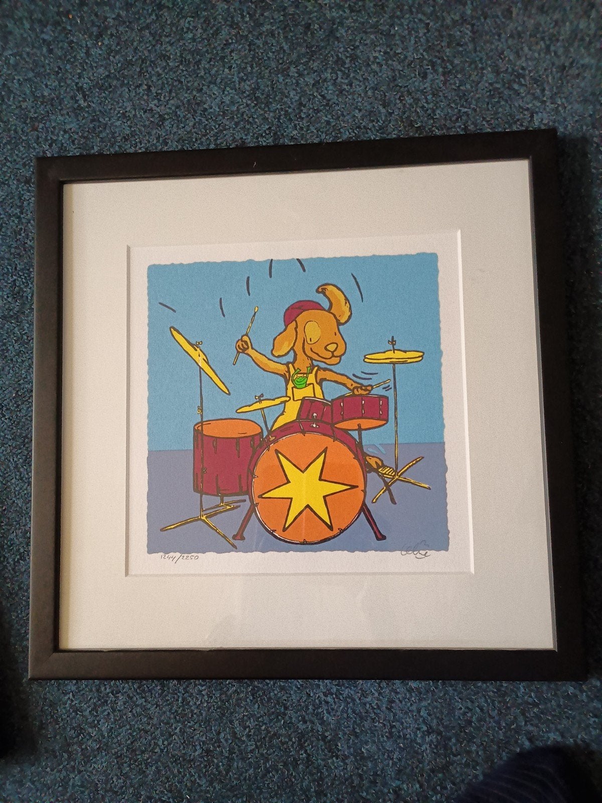 Zeefdruk Celine Maat - Drummer (nieuw), Antiek en Kunst, Ingelijst, Ophalen of Verzenden, Portret en Figuren, Zeefdruk