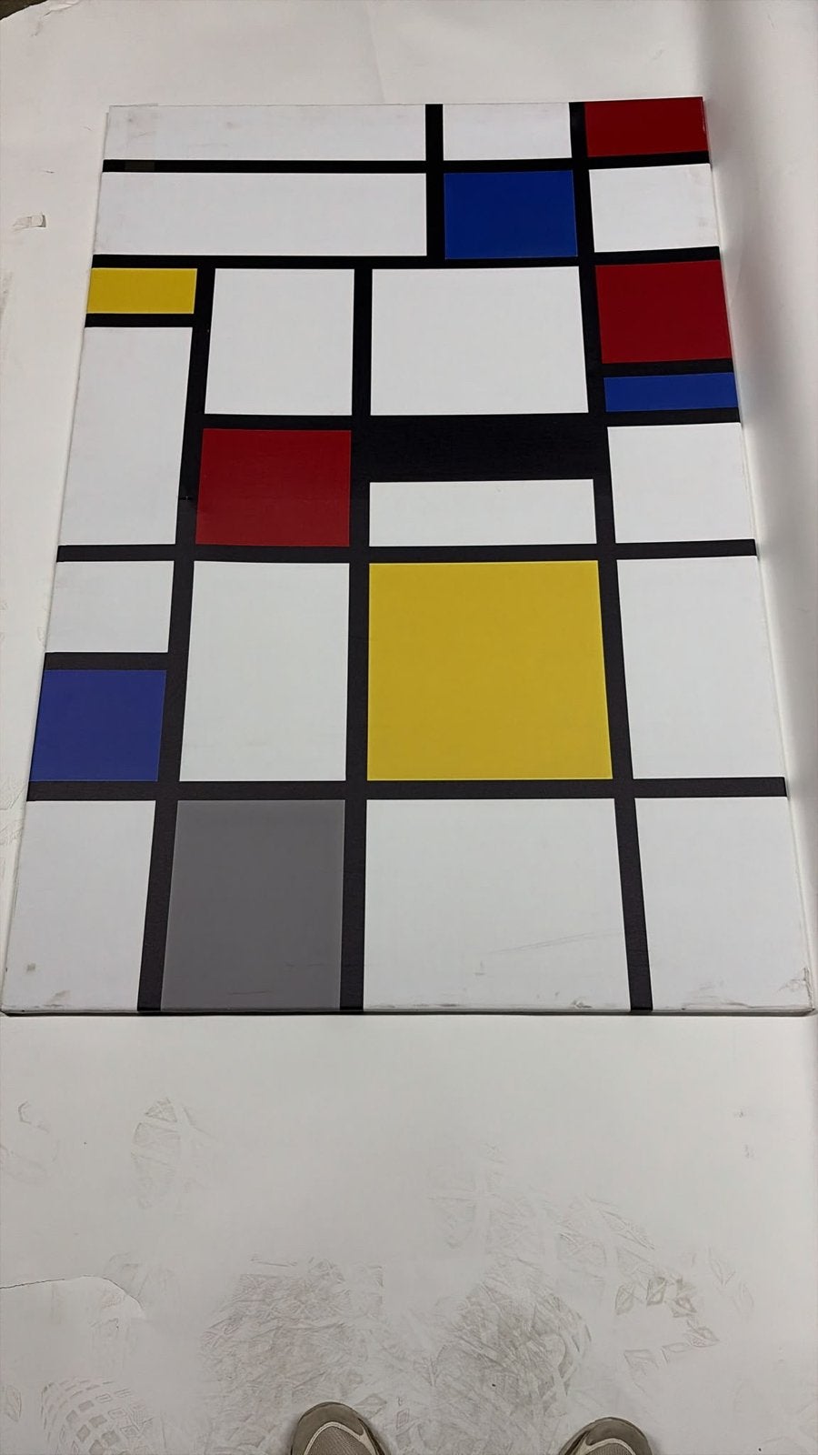Mondriaan-stijl tafelblad 160x100 cm, Ophalen of Verzenden