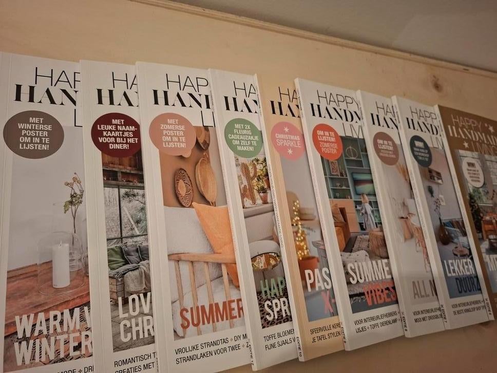 Happy Handmade Living magazine, 9 stuks, Boeken, Tijdschriften en Kranten, Ophalen of Verzenden, Zo goed als nieuw, Sport en Vrije tijd