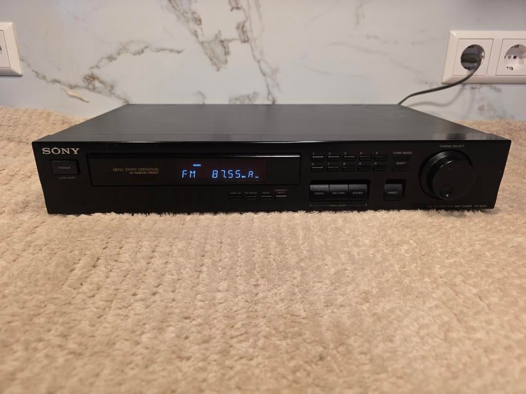Sony ST-S215 FM/AM stereo tuner zwart, Ophalen of Verzenden, Gebruikt