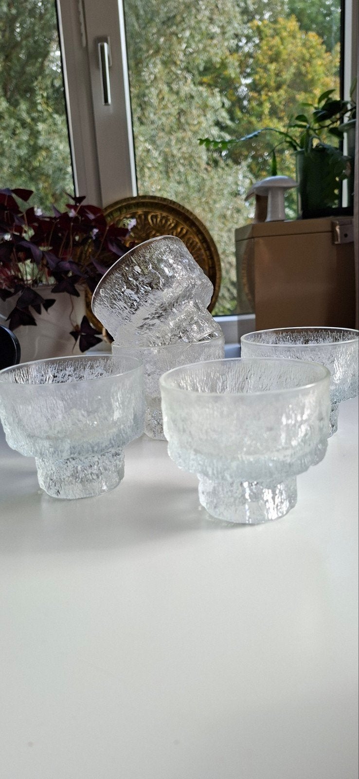 vintage ijsglas kristal glazen, schaaltjes, dessert zweden, Antiek en Kunst, Ophalen of Verzenden