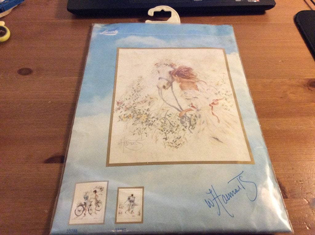 Lanarte Borduurpakket. Vrouw met Paard., Ophalen of Verzenden, Nieuw, Handborduren, Borduurpakket
