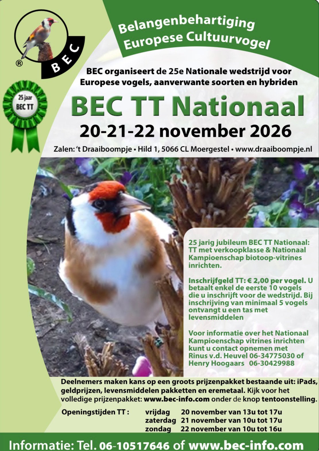 25 jarig jubileum BEC TT & 1e NK biotoop vitrines inrichten, Dieren en Toebehoren, Meerdere dieren