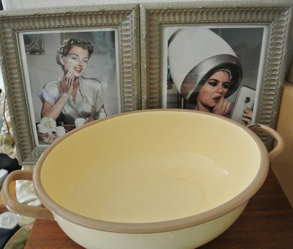 Emaille afwasteiltje grootmoeder oma,s tijd 50/60 retro, Ophalen of Verzenden