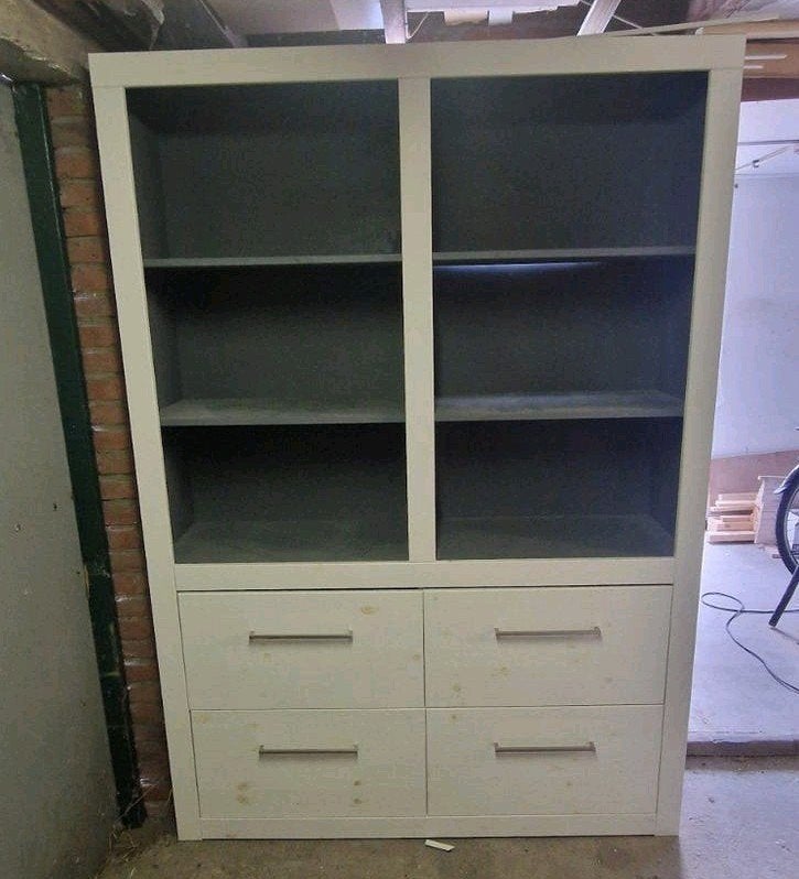 Jan des bouvrie Kast 200x140x37 cm - Met planken en laden, Huis en Inrichting, Ophalen, Met plank(en), Gebruikt, 100 tot 150 cm