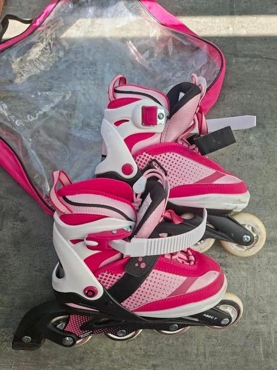 Crivit Skeelers Roze Verstelbaar Maat 33-37 met Tas, Kinderen, Inline skates 4 wielen, Ophalen, Overige merken