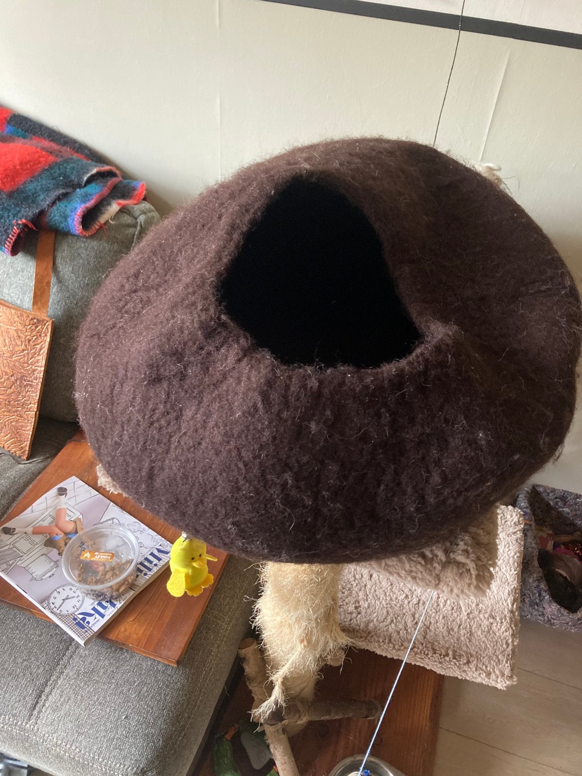 Wollen kattenmand, Ophalen of Verzenden, Zo goed als nieuw, Pluche