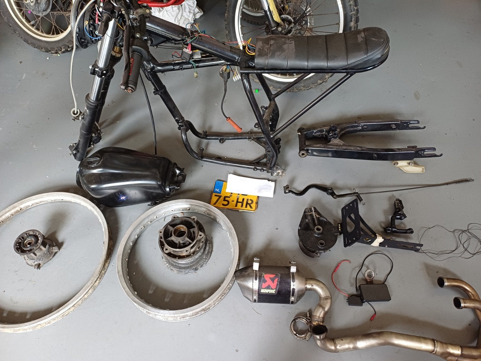 Honda XR500 frame met kenteken 1979 caferacer XL600R delen, Ophalen, Gebruikt