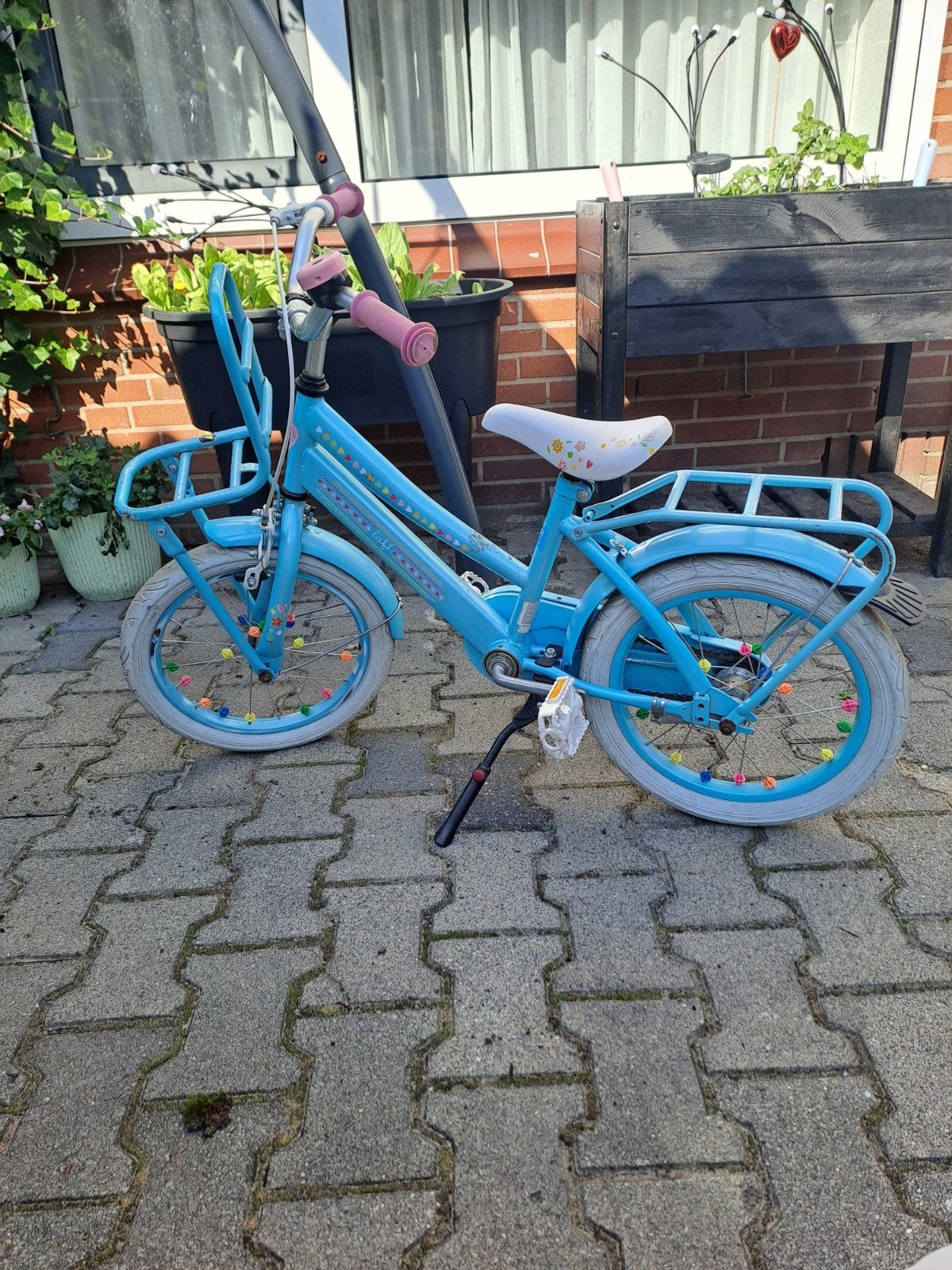 meisjesfiets 4-5 jaar, Fietsen en Brommers, Ophalen, Gebruikt, 16 inch